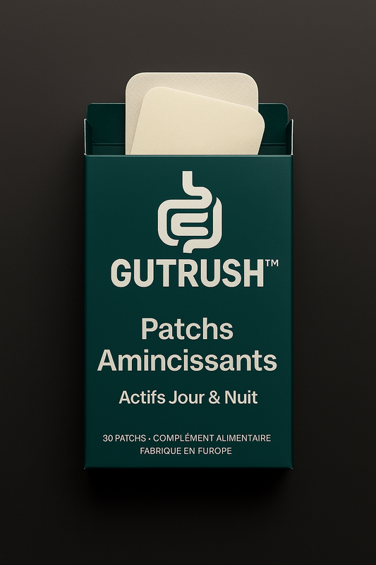 GUTRUSH™ – Patch Détox Digestif Naturel | Élimination des Déchets & Bien-être Intestinal | 10 Patches | Complément Alimentaire Transdermique | Fabriqué en Europe